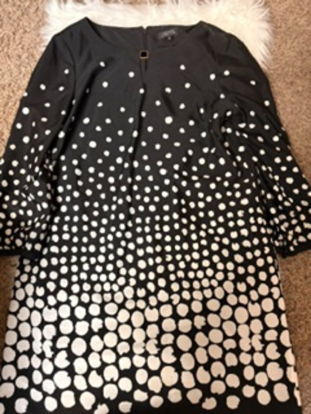 Tahari Arthur S. Levine Ombre Polka Dot Dress Sz 10
